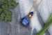 Kerrie Berrie Lapis Lazuli Perfume Bottle Necklace with Gold Plated Chain