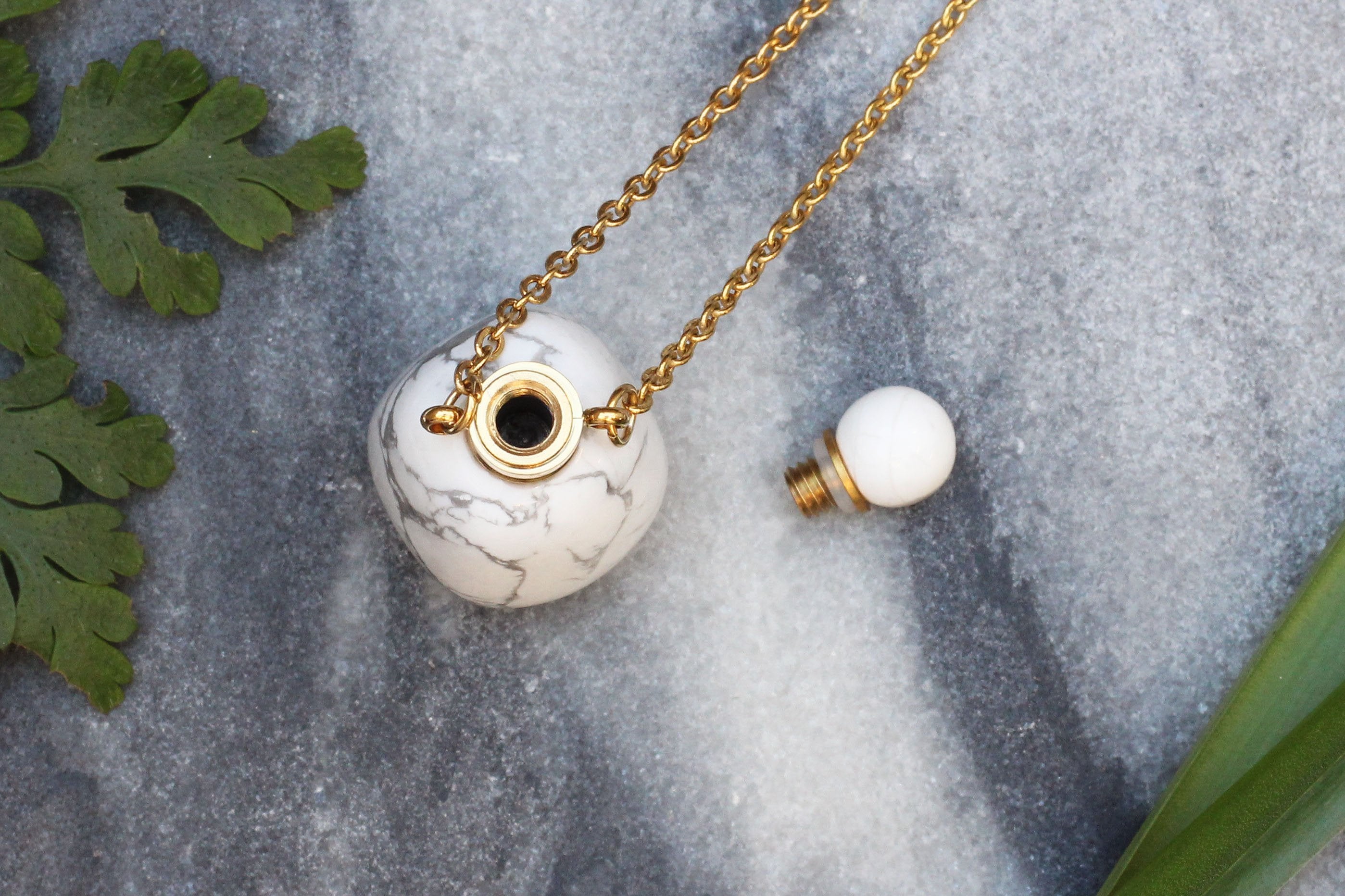 White marble necklace on sale