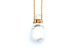 Kerrie Berrie White Marble Perfume Bottle Necklace with Gold Plated Chain