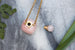 Kerrie Berrie Rose Quartz Perfume Bottle Necklace with Gold Plated Chain