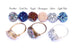 Druzy Crystal Silver Wire-wrapped Ring – CHOICE OF COLOURS