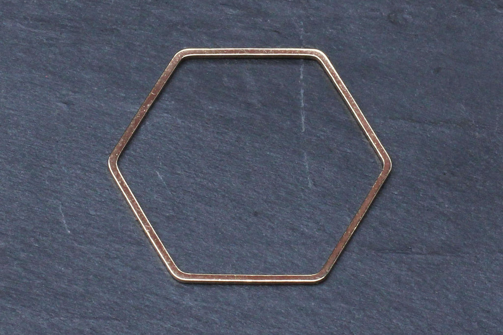 Kerrie Berrie Gold-plated Brass Geometric Hexagon Shape for Jewellery Making