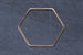 Kerrie Berrie Gold-plated Brass Geometric Hexagon Shape for Jewellery Making