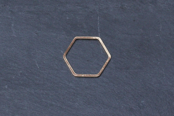 Kerrie Berrie Gold-plated Brass Geometric Hexagon Shape for Jewellery Making