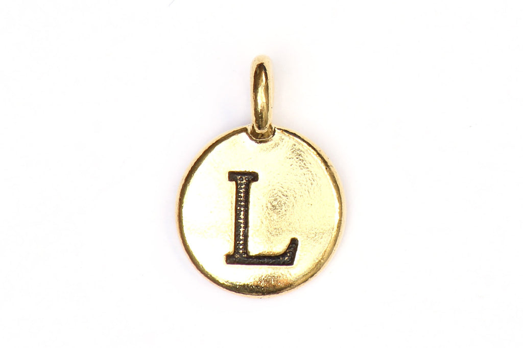 Kerrie Berrie Gold Plated Pewter Tierracast Initial Alphabet Letter Charm