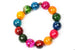 Kerrie Berrie Colourful Elasticated Genuine Real Agate Bracelet in Multi Colour