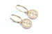 Gold Filled Hoop Earrings with Gold 'Evil Eye' Coin Charms