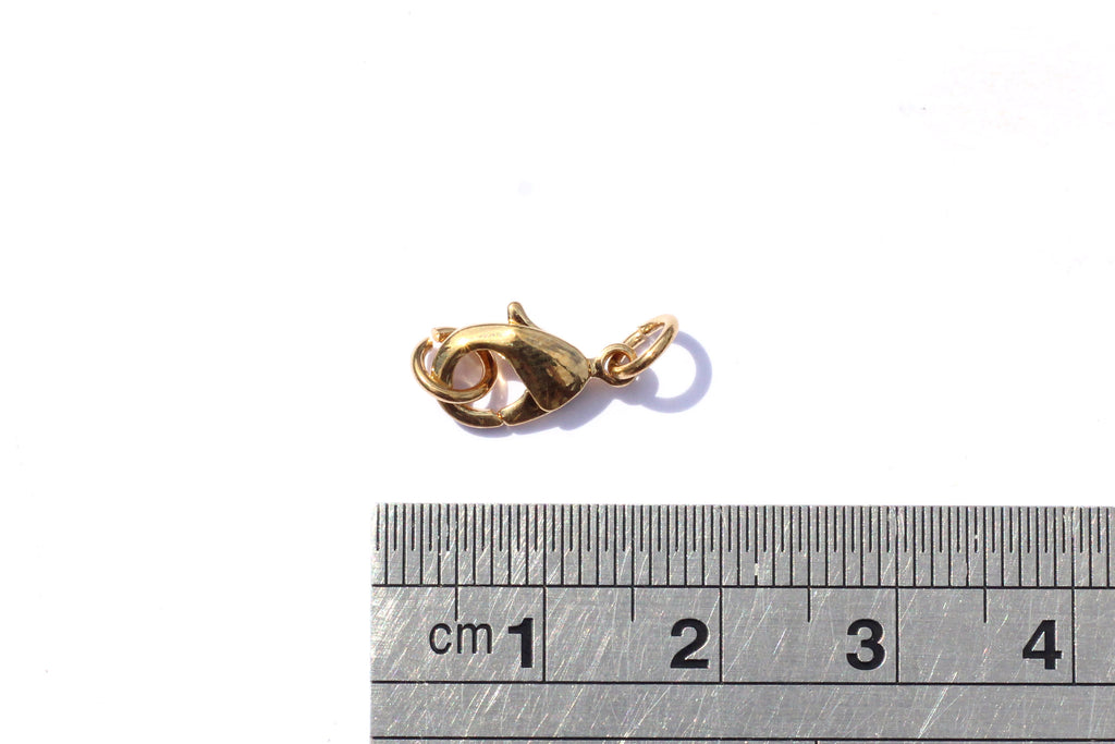 12mm Gold Lobster Clasp and Jump Rings Sets (5pcs)