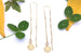 Long Chain Threader Coin Earrings