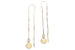 Long Chain Threader Coin Earrings