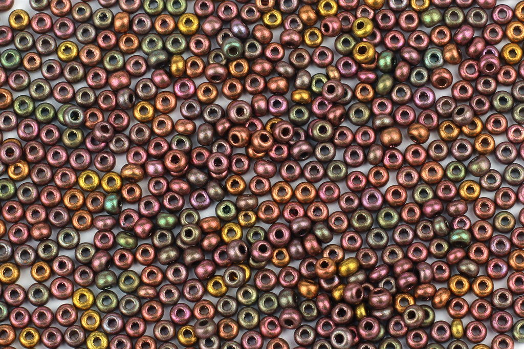 Kerrie Berrie UK Seed Beads for Jewellery Making Size 9 Seed Beads in Mixed Matte Metallics