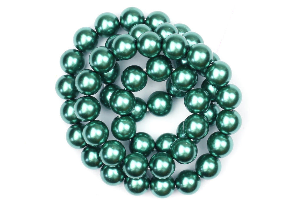 Kerrie Berrie Jewellery Making Supplies UK Glass Faux Pearls for Jewellery Making in Green