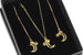 Gold-filled Crescent Moon & Swarovski Crystal Necklace & Threaders Gift Set