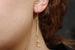 Gold-filled Crescent Moon & Swarovski Crystal Threader Earrings