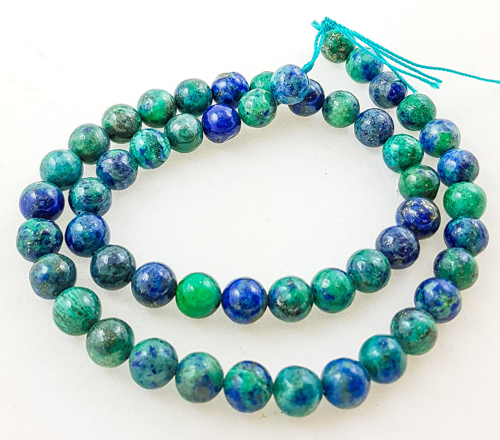 16 inch Strand of Semi-precious beads 8mm Chrysocolla