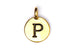 Kerrie Berrie Gold Plated Pewter Tierracast Initial Alphabet Letter Charm