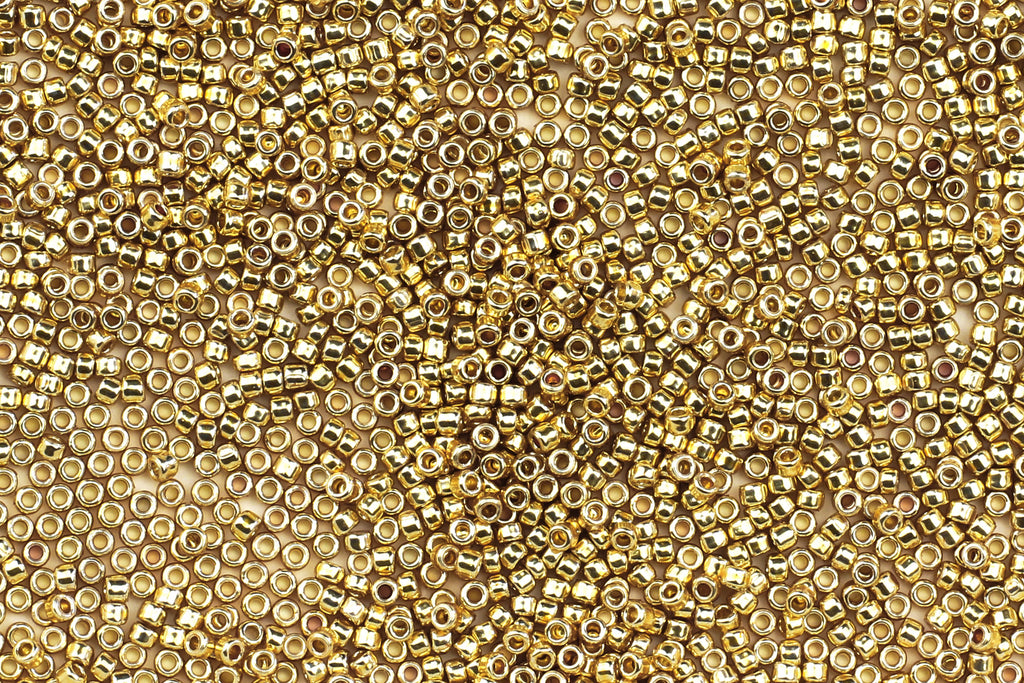 Permafinish-galvanised Starlight (Gold) Seed Beads for Beading and Jewellery Making – SIZE 15 / 10g