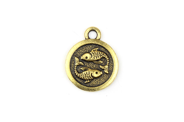 Kerrie Berrie Gold Plated Pewter Tierracast Zodiac Star Sign Horoscope Charm