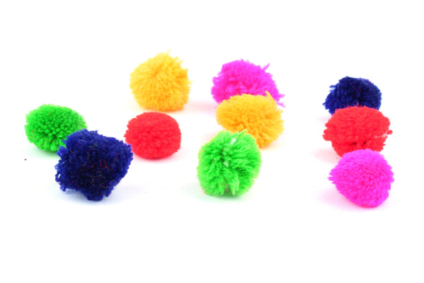 Kerrie Berrie Jewellery Making and Craft Supplies Multi Colour Mixed Bag of Pom Poms