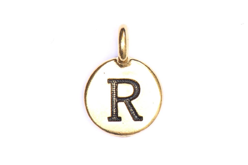 Kerrie Berrie Gold Plated Pewter Tierracast Initial Alphabet Letter Charm