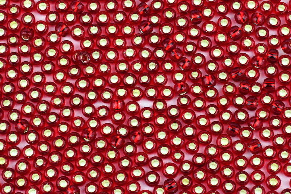 Kerrie Berrie UK Seed Beads for Jewellery Making in Red Foil