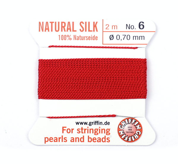 Red – Griffin 100% Natural Silk (2m, 1 needle)