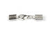 Sterling Silver Complete Cord End w/ Clasp – fits 2mm cord (1pc) for Jewellery Making