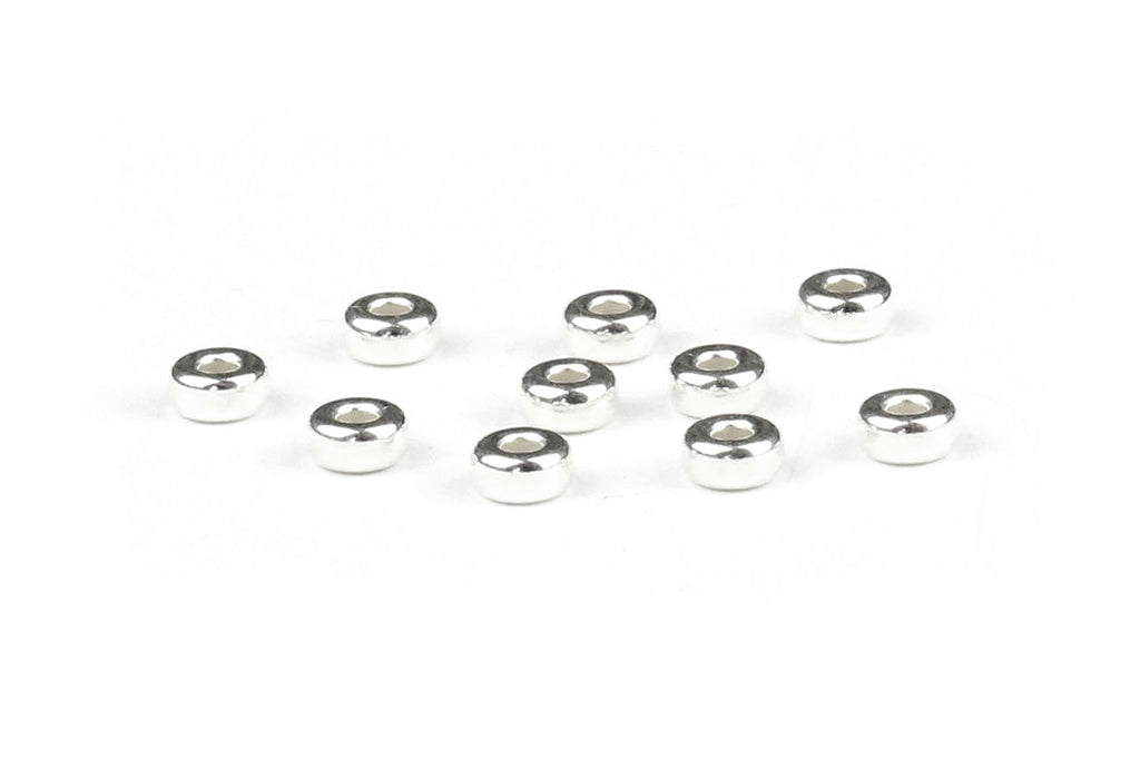 Sterling Silver Spacer Beads – 4mm x 2mm (10pcs)