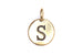 Kerrie Berrie Gold Plated Pewter Tierracast Initial Alphabet Letter Charm