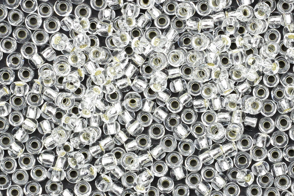 Silver Lined Crystal Seed Beads – SIZE 8 / 10g