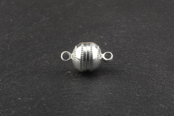 Kerrie Berrie Silver Spherical Round Magnetic Necklace or Bracelet Clasps for Jewellery Making