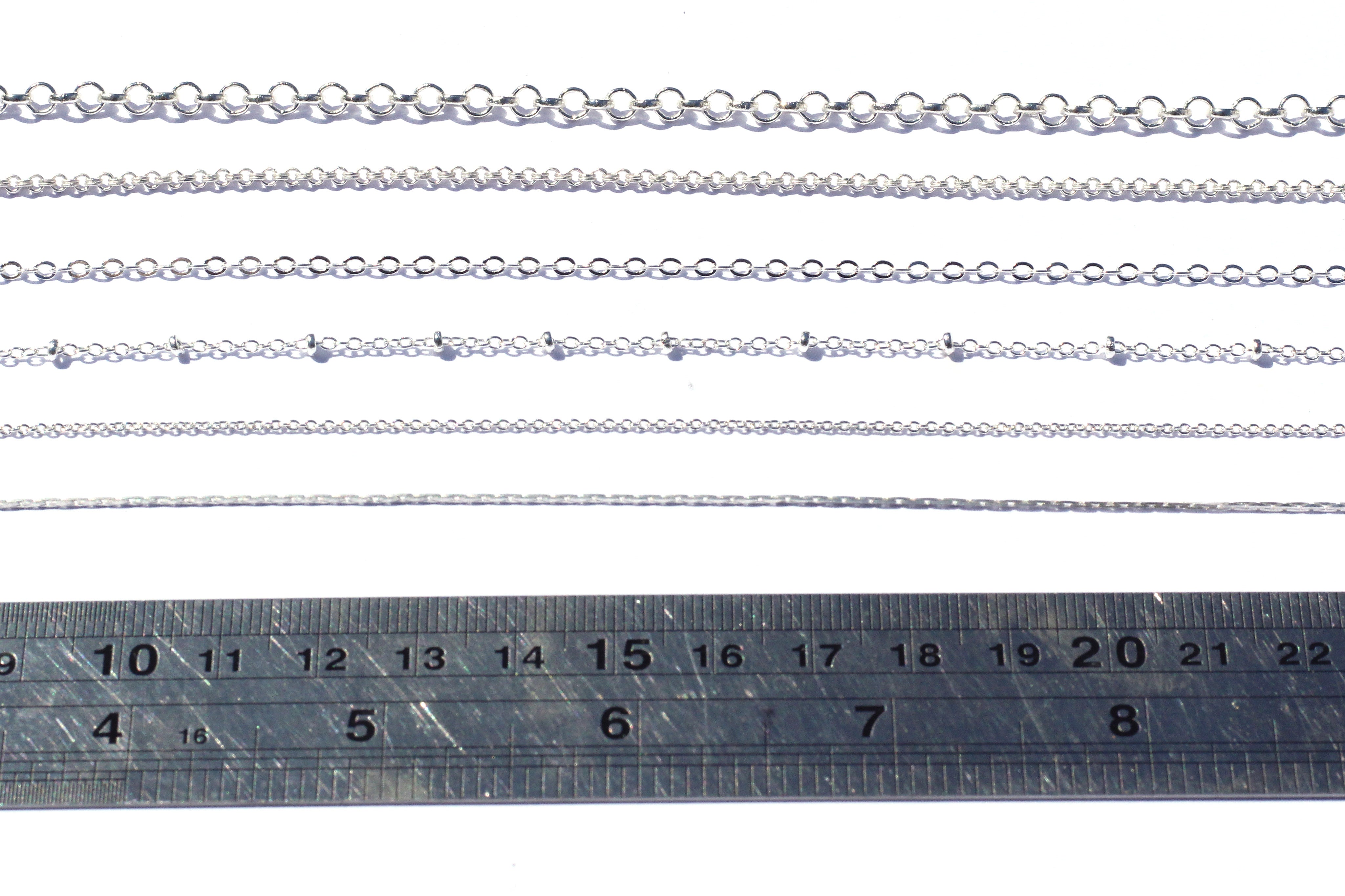 Silver hotsell chain types