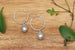 Kerrie Berrie Silver Freshwater Pearl Hoop Earrings