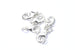 12mm Silver Lobster Clasp and Jump Rings Sets (5pcs)