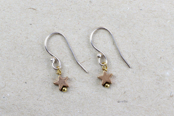 Kerrie Berrie Handmade Star Earrings in Silver and Gold