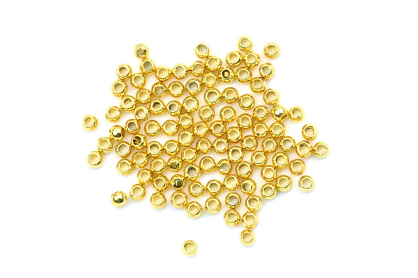 Gold Bead Crimps – Size 1 (2g)