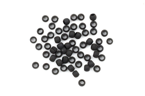 Matte Black Bead Crimps – 2.5mm (2g – Approx. 50pcs)