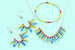 Colourful Czech Glass Jewellery Gift Set – Necklace, Bracelet & Earrings (Boxed)