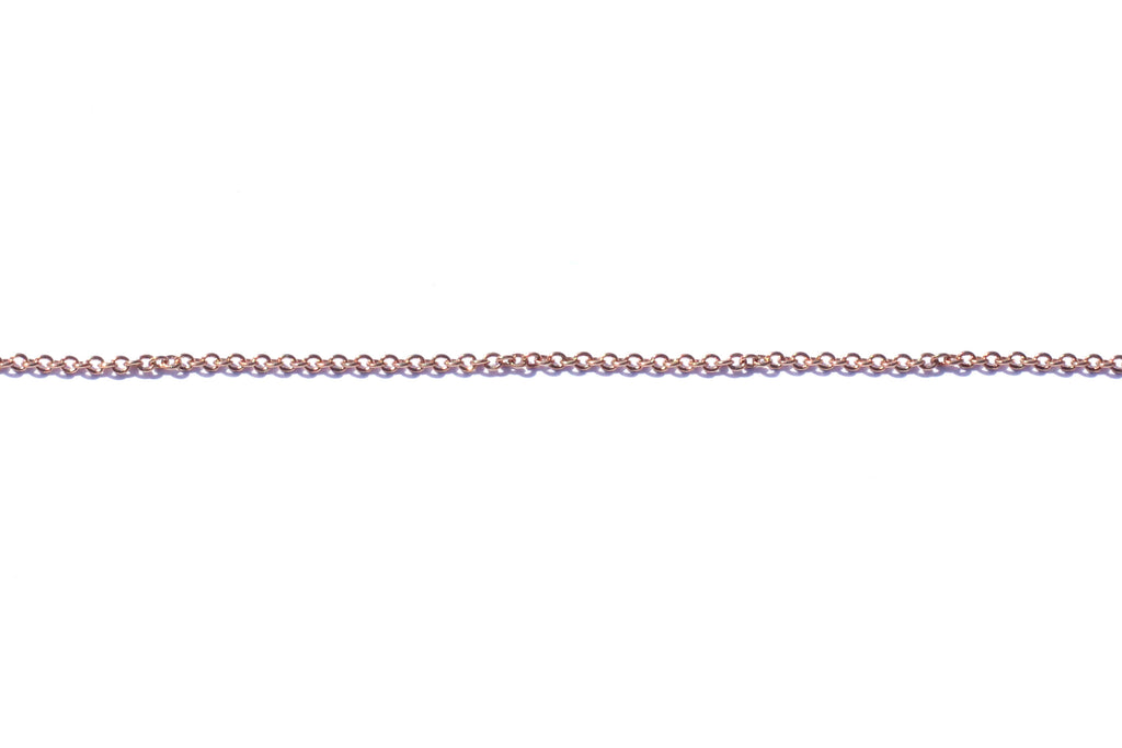 1mm by 1.5mm Fine Link Chain - Rose Gold (Tarnish Resistant)