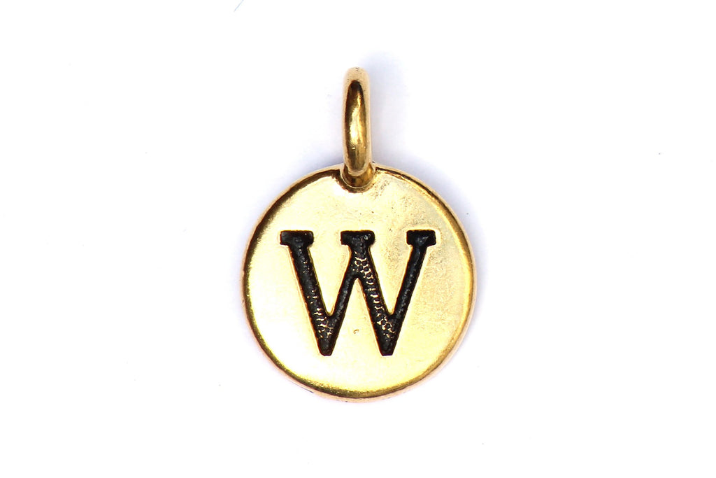 Kerrie Berrie Gold Plated Pewter Tierracast Initial Alphabet Letter Charm
