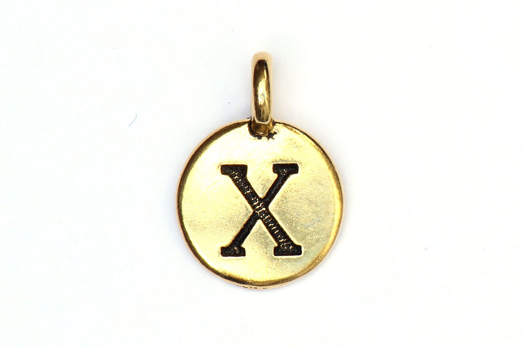 Kerrie Berrie Gold Plated Pewter Tierracast Initial Alphabet Letter Charm