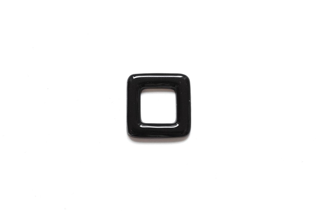 *50% OFF* Black Acrylic Square Ring – 20mm (10pcs)