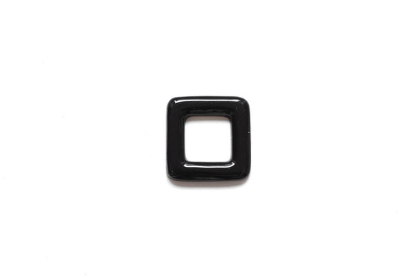 *50% OFF* Black Acrylic Square Ring – 20mm (10pcs)