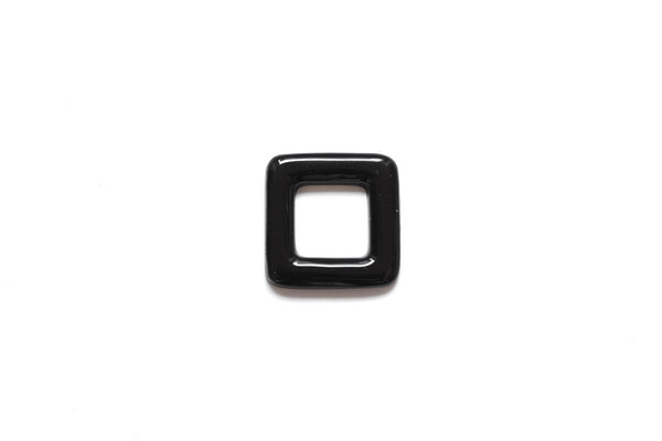 Black Acrylic Square Ring , 20mm, no hole.