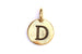 Kerrie Berrie Gold Plated Pewter Tierracast Initial Alphabet Letter Charm