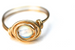 October birthstone gift, Gold opalite ring, Made to order ring