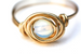 October birthstone gift, Gold opalite ring, Made to order ring