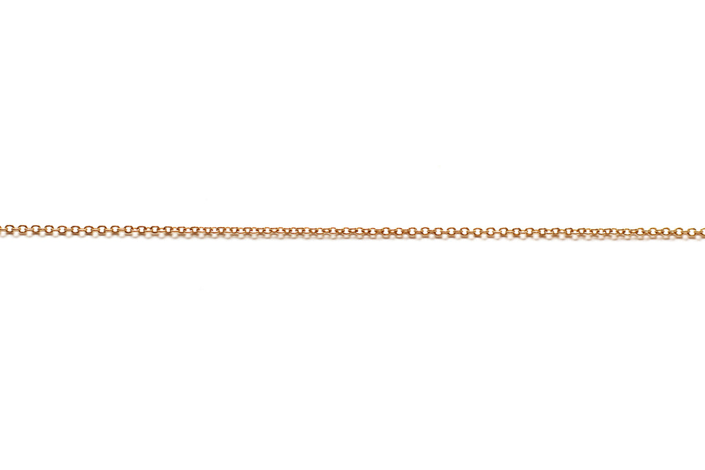 1mm by 1.5mm Fine Link Chain -  Gold (Tarnish Resistant)