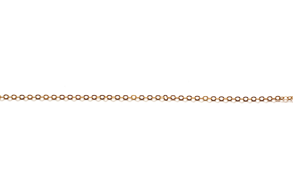 2mm by 2.5mm Oval Link Chain - Gold (Tarnish Resistant)