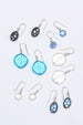 Kerrie Berrie Clear Blue Czech Glass Earrings with Sterling Silver Hooks